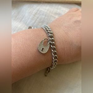 Michael Kors‎ Chain Bracelet w/ Padlock Charm